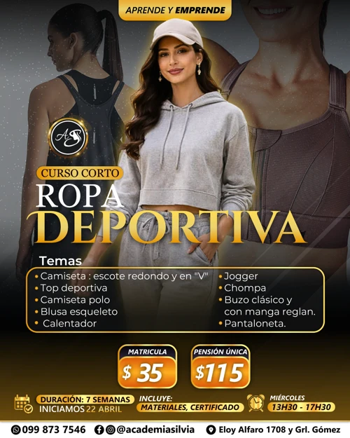 Curso Corto de Ropa Deportiva
