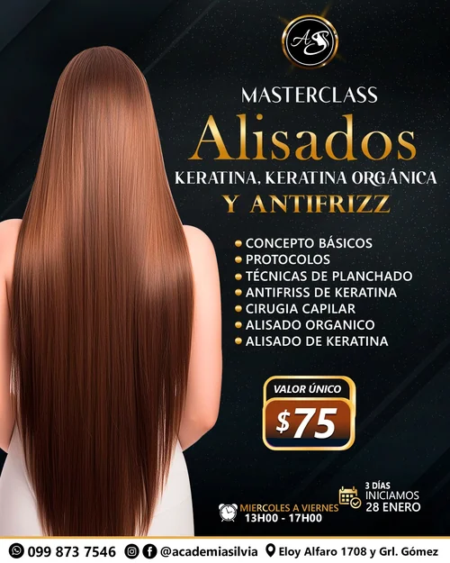 Masterclass Alisados, Keratina y Antifrizz