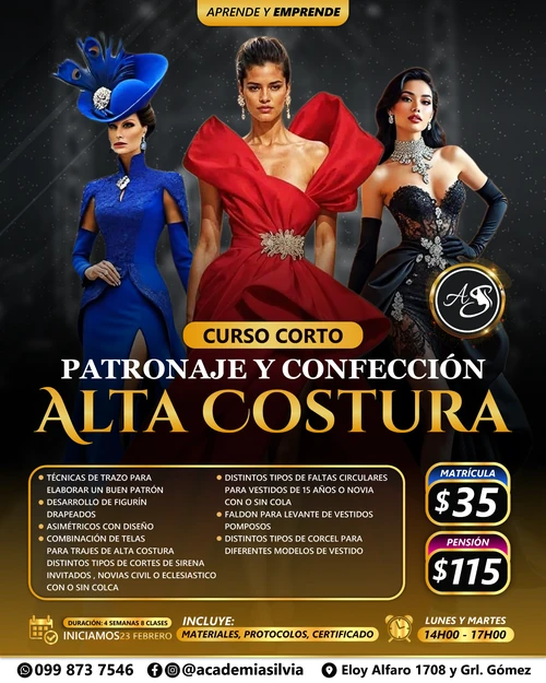 Patronaje y Confección en Alta Costura
