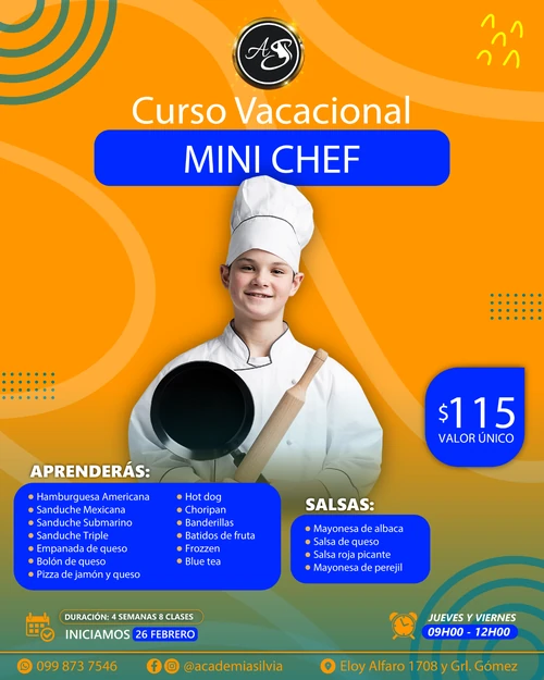 Curso Vacacional Mini Chef
