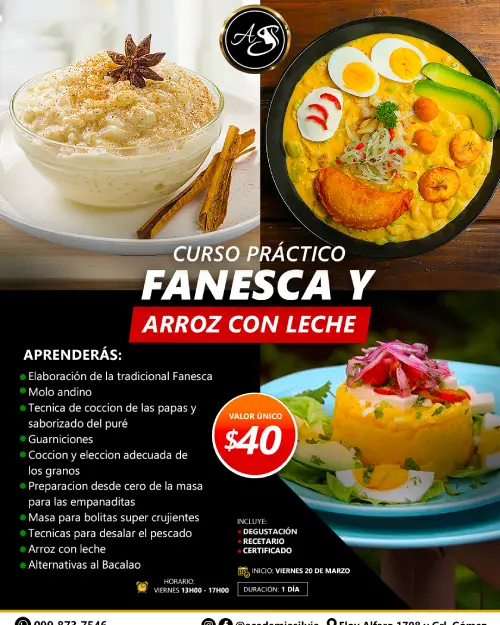 Curso Práctico de Fanesca y Arroz con Leche