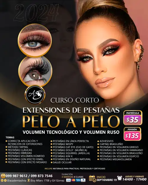 Curso Corto Extensiones de Pestañas